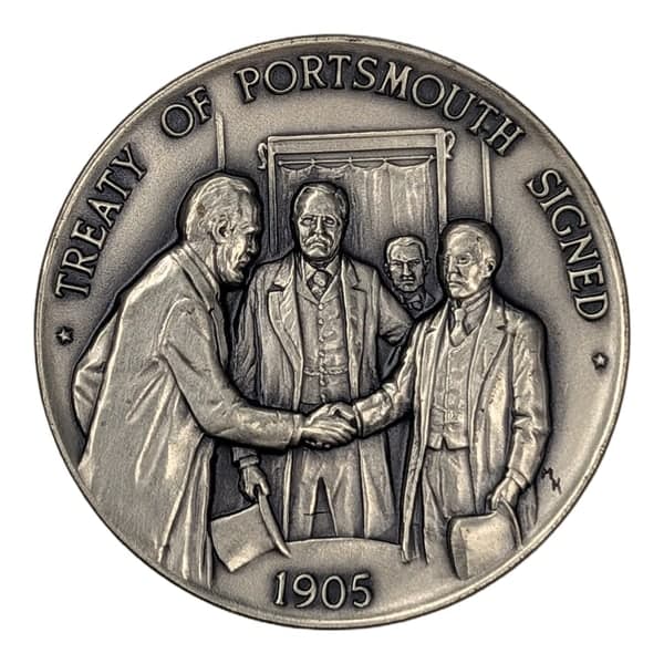 Treaty of Portsmouth medal, cut out on white and centred at 90% of the square
